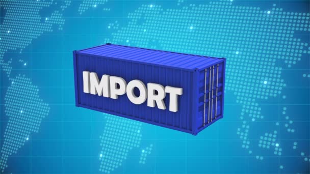 Importação Global Exportação Mercadorias — Vídeo de Stock