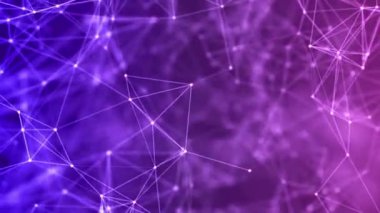 Noktaları ve çizgileri döngüye sokabilen soyut pleksus dijital bağlantısı
