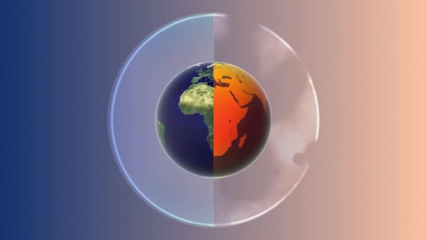 Superaquecimento Planeta Terra Aquecimento Global — Vídeo de Stock