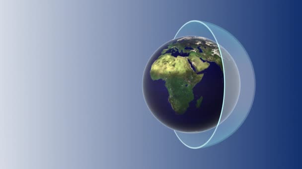 Dia Mundial Ozônio Com Terra — Vídeo de Stock