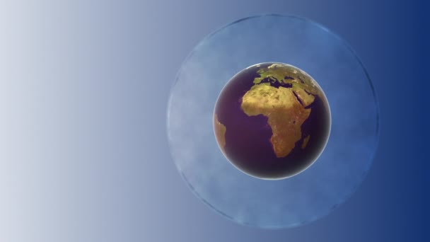 Terra Com Depleção Camada Ozono — Vídeo de Stock