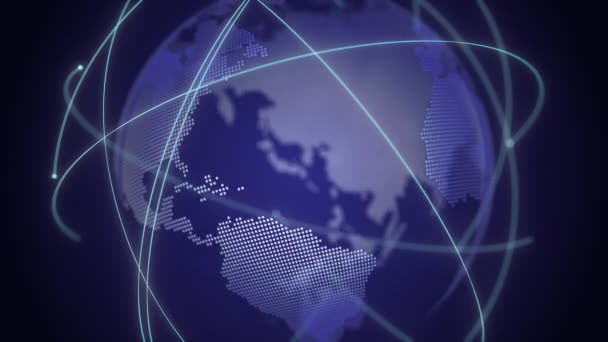 Tecnologia Global Terra Rede Conexão Fundo — Vídeo de Stock