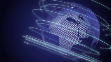 3d dünya grafiği küresel ticareti sembolize ediyor