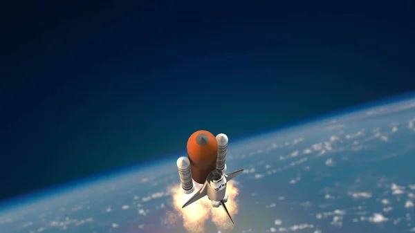 Naveta Spațială Care Călătorește Spațiu — Fotografie, imagine de stoc
