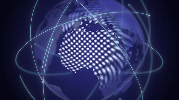 Mondiale Technologie Aarde Netwerk Verbinding Achtergrond — Stockfoto