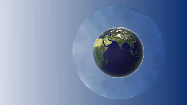 Aarde Met Ozonlaag Afbraak — Stockfoto
