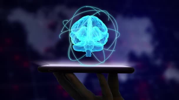 Digital Brain Science Technology Concept — Stock Video