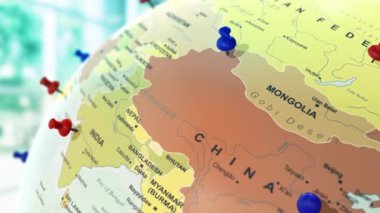 Noktalı 3 boyutlu dünya küresi