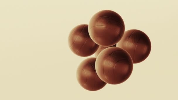 球体を持つ現代の幾何学的背景 — ストック動画
