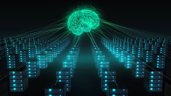 Neuraal Netwerk Connectiviteit Van Het Netwerk Van Kunstmatige Intelligentie — Stockfoto
