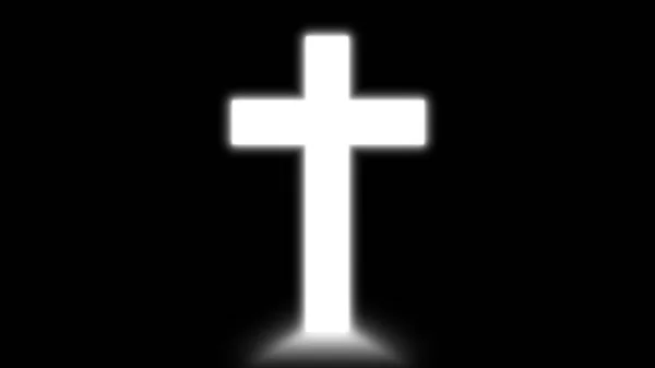 Easter Divine Light Glowing Cross — 스톡 사진