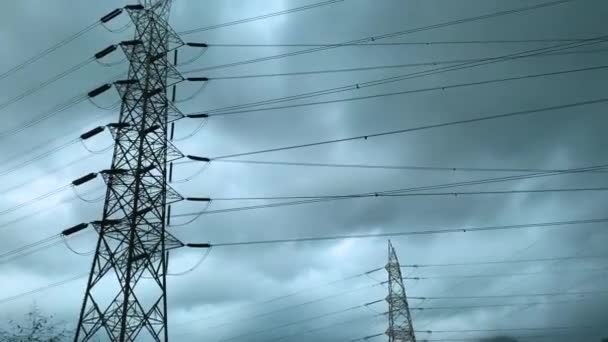 Transmission Électrique Tour Pylône Acier — Video