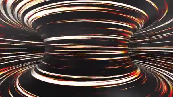 Абстрактные Неоновые Огни Путешествующие Туннелю Высокоскоростным Безморским Окунем — стоковое видео