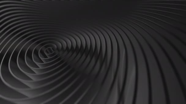 Abstract Spiral Twisting Black Lines Swirling — Stock Video