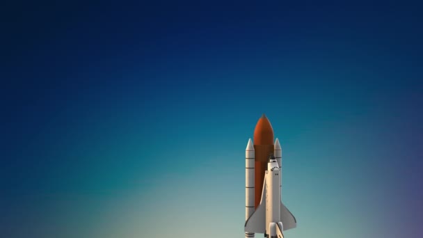 Space Shuttle Launch System Rocket Takeoff — Stock Video