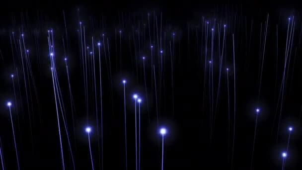 Абстрактні Волоконно Оптичні Кабелі Використовуються Високошвидкісного Єднання — стокове відео