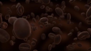 Kahverengi arka planda kavrulmuş kahve çekirdekleri yavaş yavaş düşüyor.