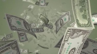 Dolar banknotları yavaş çekimde düşüyor
