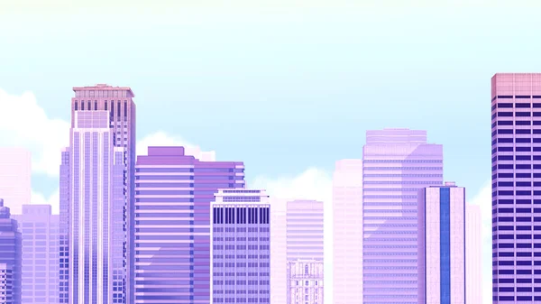 Stad Skyline Achtergrond Met Moderne Grote Stad Gebouwen — Stockfoto