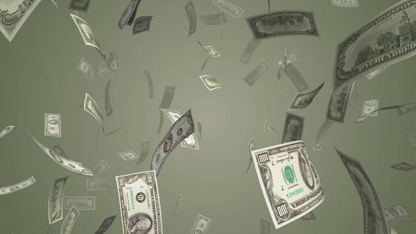 stock image 3D Dollar bills falling background