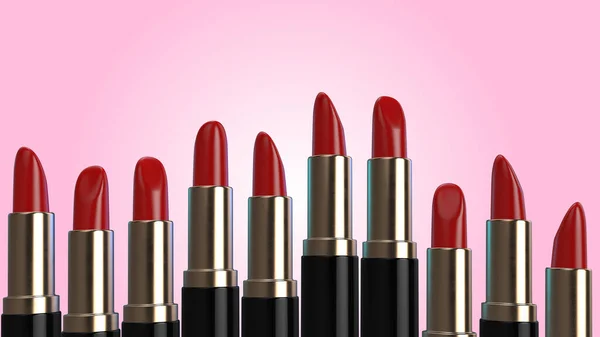 Lipsticks Roze Achtergrond — Stockfoto