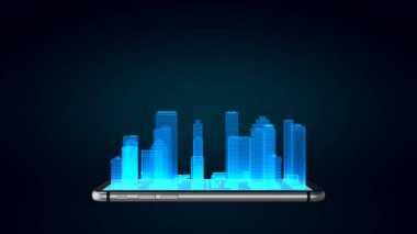 Küreselleşme soyut ile akıllı dijital şehir 