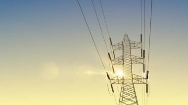 Aktarım kulesi elektrik aktarımı konsepti