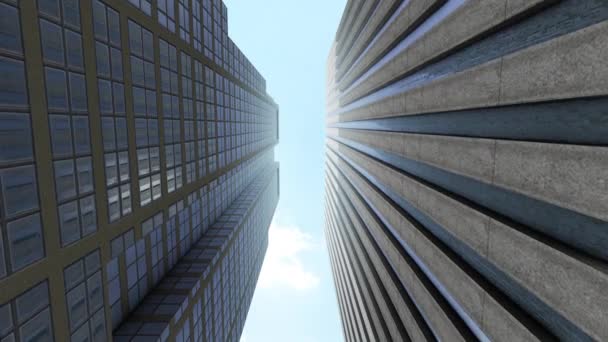 Futuristic Modern Architecture Building Financial Economy Growth Concept — Stock Video