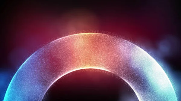 Abstrakte Neonpartikel Kreisförmiger Bewegung — Stockfoto