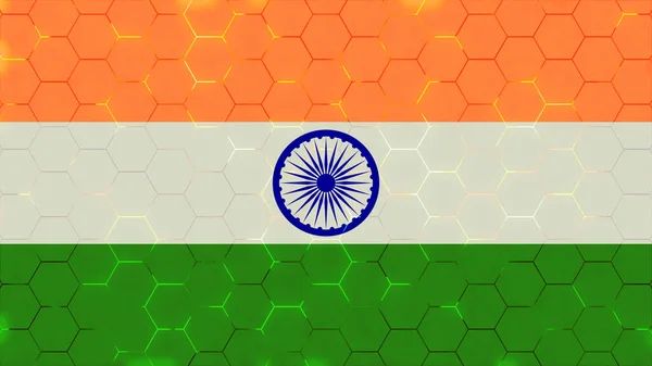 Bandeira Nacional Índia Para Dia Nacional Ocasiões País Eventos Nacionais — Fotografia de Stock