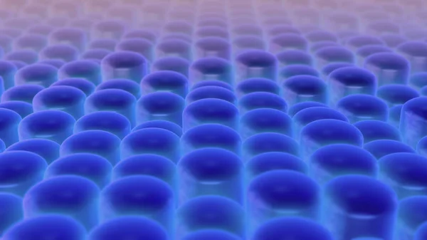 Абстрактный Цилиндрический Клеточный Шаблон Футуристическая Абстракция Яркие Фиолетовые Неоновые Трубки — стоковое фото