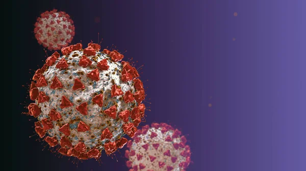 Coronavirus Sars Cov Covid Virus Met Kopieerruimte Voor Tekst — Stockfoto