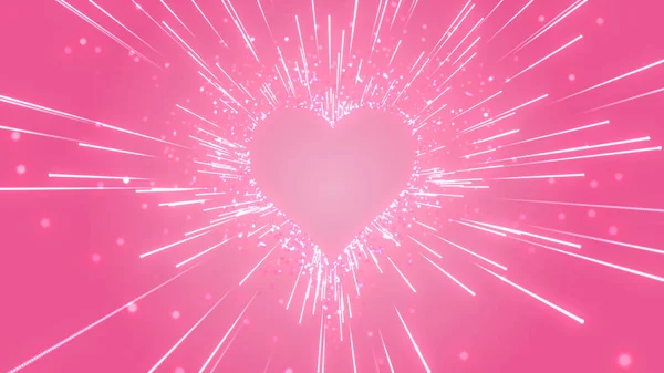 Valentines Day Heart Particles Happy Valentines Day Background Heart Anniversary — Stock Photo, Image