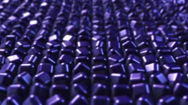 Izgara arkaplanındaki 3d küpleri özetle