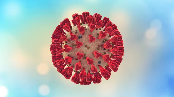 Covid Model Coronavirus Sras Cov 2019 Ncov Virus Particle Structure — Photo