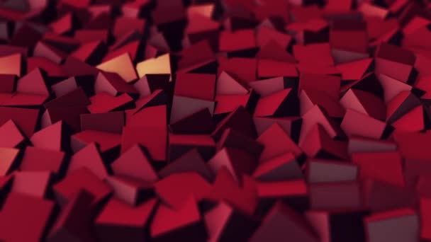 Abstrato Cubos Vermelhos Fundo — Vídeo de Stock