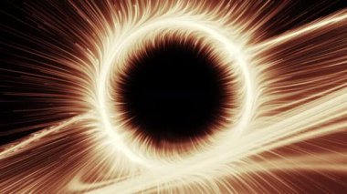 Uzayda kara delik ya da solucan deliği.