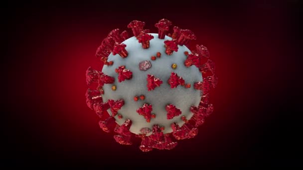 Coronavirus Sars Cov Covid Virus Loopbare Animatie Video — Stockvideo