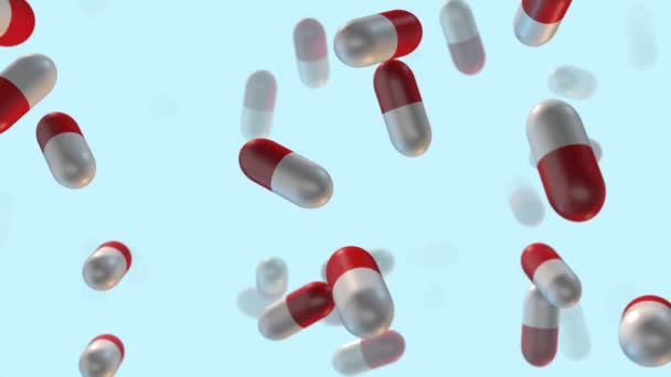 Medicamentos Comprimidos Cápsulas Conceito Medicina Negócios Farmacêuticos — Vídeo de Stock