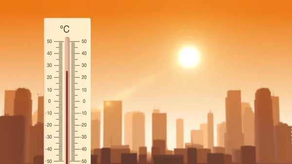 Global Warming Background Thermometer — Stock Photo, Image