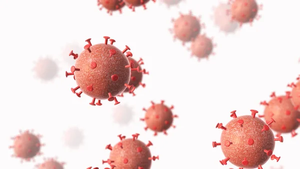 Mikroskopischer Blick Auf Schwimmende Viruszellen — Stockfoto