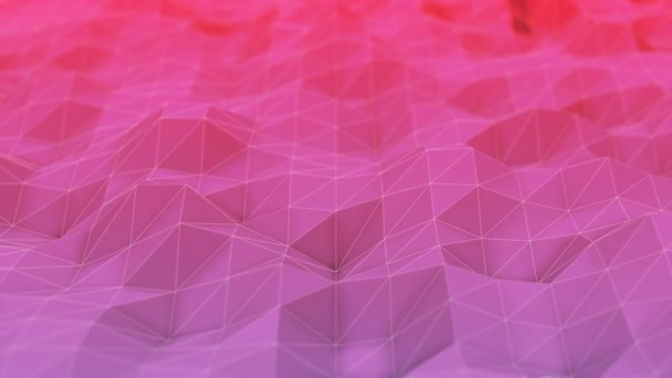 Абстрактний Обчислювальний Колір Тла Багатокутників — стокове відео