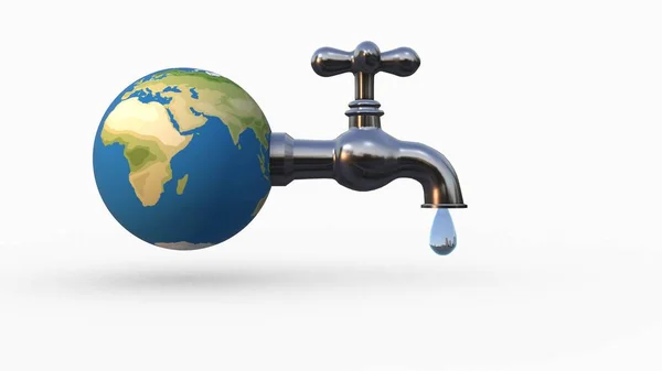 Besparing Van Water Aarde Herstelt Ecologisch Concept — Stockfoto