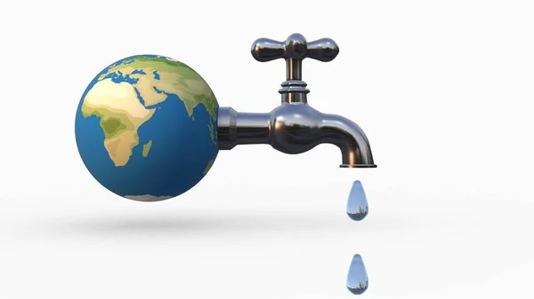 Besparing Van Water Aarde Herstelt Ecologisch Concept — Stockfoto