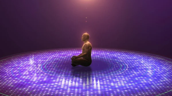 Yoga Lotus Pose Meditation Einer Illustration — Stockfoto