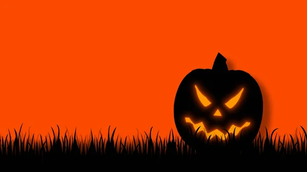 Halloween Ilustrace Oranžové Dýní — Stock fotografie