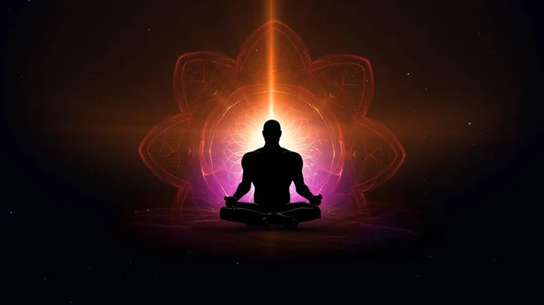 Jóga Lótusz Testtartás Meditáció — Stock Fotó