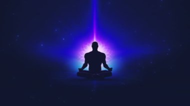 Yogada meditasyon yapan nilüfer çiçeği pozu