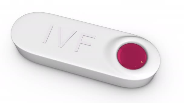 Fecundación Vitro Concepto Inseminación Artificial Tratamiento Infertilidad — Vídeo de stock