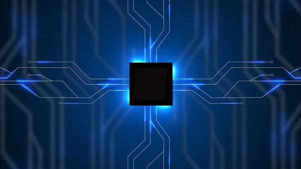 Futuristica Digital Circuit Motherboard Chip Digitale Tecnologia Sfondo — Foto Stock